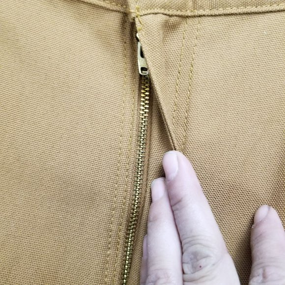 Carhartt Pants Mens 38x32 Brown High Rise Lightweight Canvas Dungaree Fit NWT - Picture 2 of 16